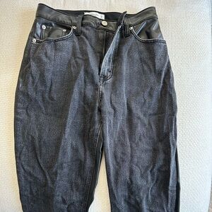 Abercrombie & Fitch Dark Gray Jean with leather pants